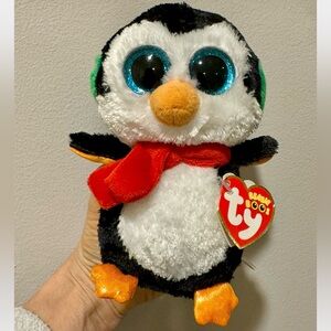 Ty Beanie Boos Collection HTF Holiday Theme North the Penguin Plush B’day 01/04